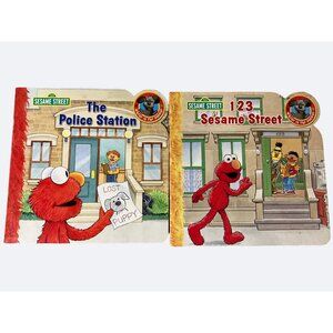 Sesame Street books   The Police Station and 123 Sesame Street